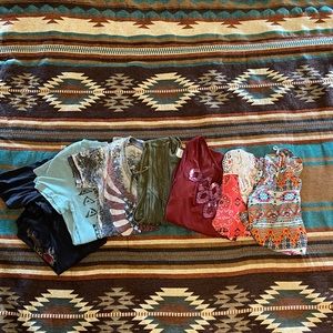 Western shirt and tank top lot of 7! Small